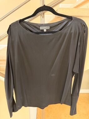Folio Saks 5th Ave  Black Long-Sleeve open sleeves Top, Vintage